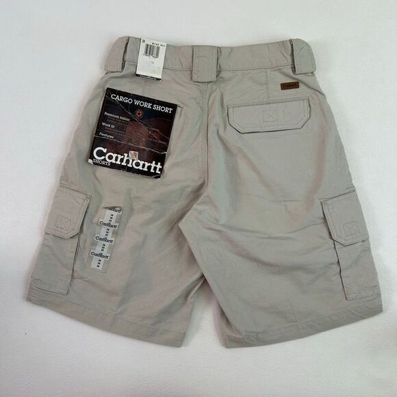 Carhartt Cargo Work Shorts Men’s 28 Khaki Beige Cotton Workwear Utility Pockets - Picture 2 of 11